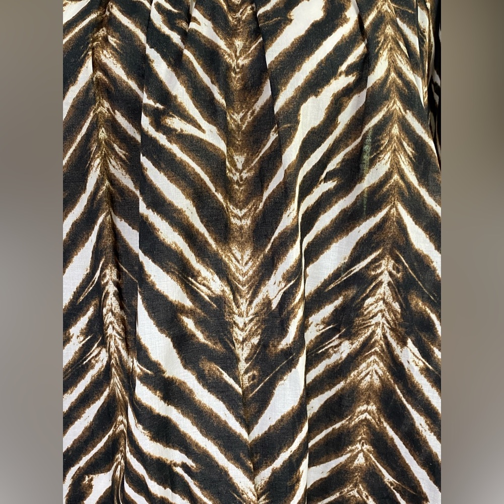 Calvin Klein Animal Print Crew Neck Short Puff Sleeve Blouse Size 3X - Picture 3 of 10